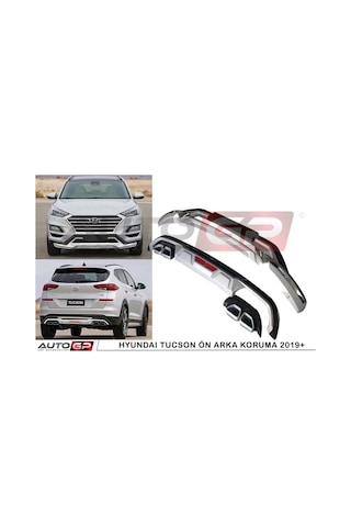 Autogp Hyundai Tucson Ön Arka Tampon Koruması Difüzör 2018 2019 2020 1.6 Kalın Tip Agp-grd-2692