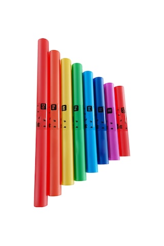 Ranyeek Renkli 8'li Sesli Boru Seti - Pe Plastik, Ropesiz, Orff Çalgısı, Toplu Oynama İçin Taşınabilir Yüksek-orta-alt Sesler