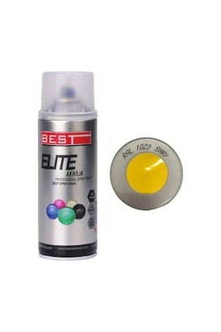 Best Elite Sprey Boya Akrilik Trafik Sarı Ral1023
