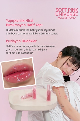 Peripera Doğal Tonlarda Uzun Süre Kalıcı Işıltılı Tint Perıpera Water Bare Tint 15 Buying Pink