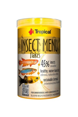 Insect Menu Flakes 1000 Ml / 200 G - Balık Yemi 3 Böcek Yemleri