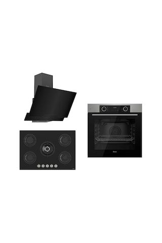 Ferre Fryart RS Serisi XE63MI - RS035 - D063 Inox - Siyah Ankastre Set