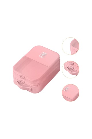 Suntek Seyahat Ayakkabı Çantası El Erkek Kadın Saplı Pembe Pembe