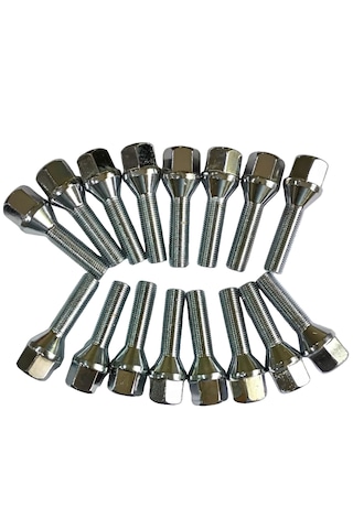 Bijon Takımı Krom Kaplı M12x1.25 - Aa 19mm Diş/boy 39/68mm, 16 Ad