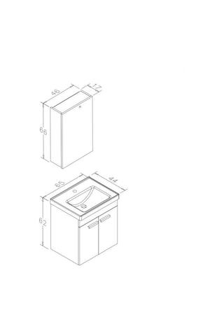 Orka Enez 65 Cm Mdf Teak Banyo Dolabı Alt Modül Ve Lavabo