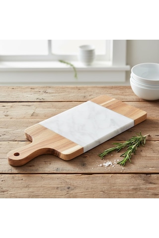 Lexroo Akasya Mermer Sunumluk 33x13 Cm Çok Renkli