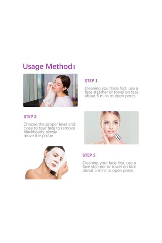 Hangfox Pink Elektrikli Siyah Nokta Ve Akne Kaldırıcı Seti - 3 Emme Seviyesi, 4 Değiştirilebilir Uç, 5 Parça Akne Aracı Pil Yok