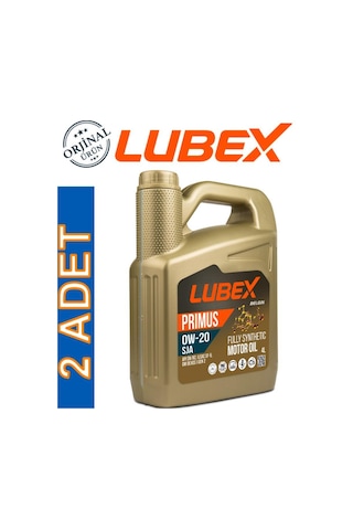 Lubex Sja 0W-20 Tam Sentetik Motor Yağı 2 x 4 L