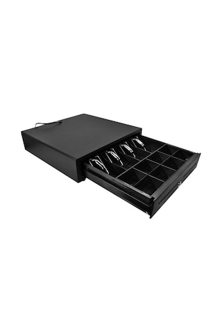 Metal Siyah Para Çekmecesi 4 Banknot 8 Bozuk Para Haznesi 41 X 41