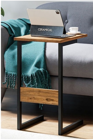 Ceramical C Sehpa - Atlantik Çam / Siyah - 67x46x36 Cm Atlantik Çam