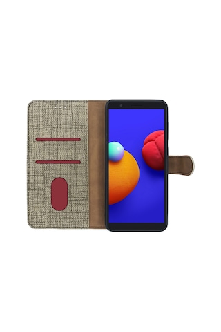 Samsung Galaxy Uyumlu A6 (A600) Kilif Fitcase Fabric Kapakli Cüzdanli 359200657