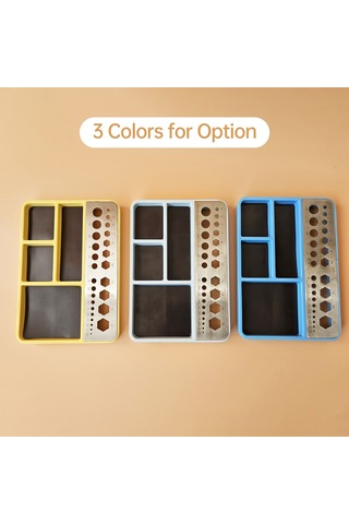 Konesam Model Tamiri İçin Manyetik Tabanca, Çok Boyutlu Daireli Ve Altıgen Delikli, Paslanmaz Çelik Ve Dayanıklı Plastik, Füme Gri