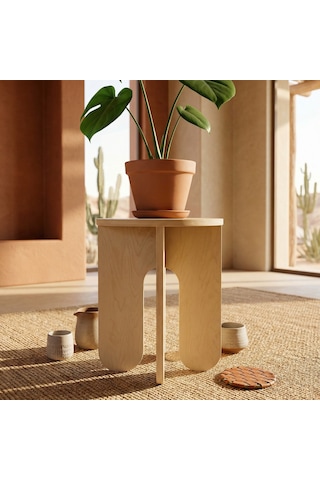 Dulgera Modern Minimalist Ahşap Yan Sehpa