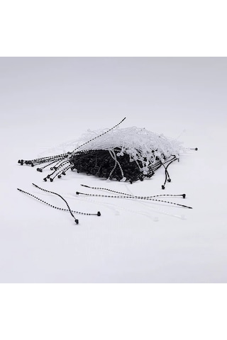Fuyaku 5" Elle Geçmeli Tırtıklı Kılçık Etiketleme Plastiği Şeffaf 1.000 Adet