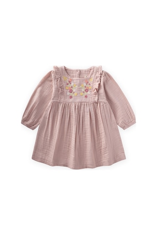 Elbise 1-10 Yaş Pudra Pembe Pudra Pembe