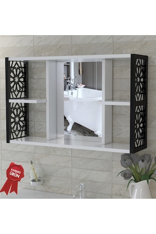 Aynalı Banyo Dolabı Siyah Diğer