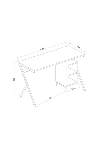 Rio Metal Ayaklı Çalışma Masası Antrasit