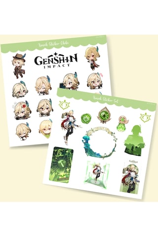 Genshin - Kaveh 2'li Sticker Seti -parlak Kağıt-