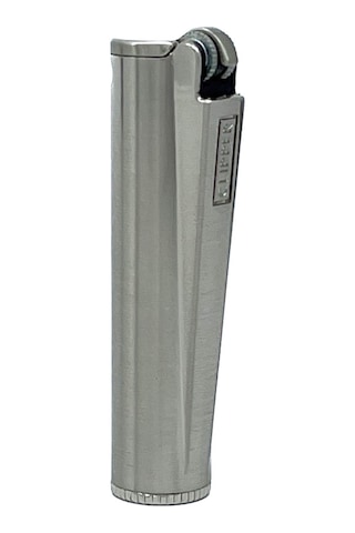 Clipper Metal Benzinli Çakmak - Mat Gümüş Mat Krom Özel Metal Kutulu Krom