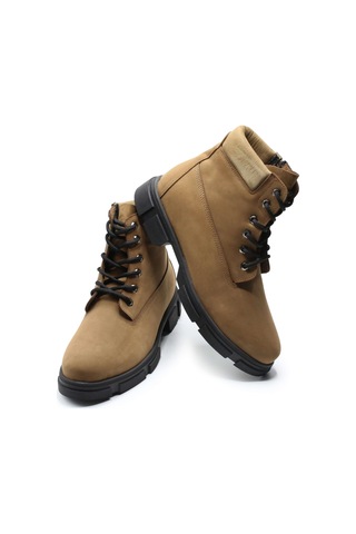 Costo Shoes Büyük Numara Erkek Bot Rahat Geniş Kalıp Kum Nubuk