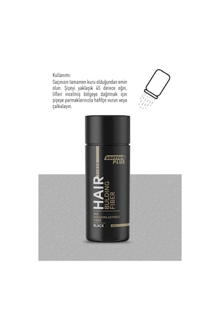 Saç Dolgunlaştırıcı Anında Dolgunluk Sağlayan Siyah Renk Fiber 50 Gr.