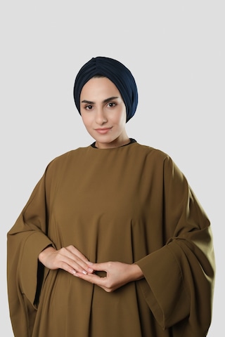 Hürrem Bone Lacivert Drapeli Salaş Tesettür Bone Sandy Büzgülü 2315 02 Lacivert