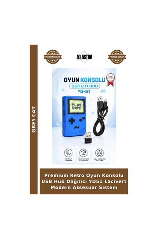 Premium Retro Oyun Konsolu Usb Hub Dağıtıcı Yd51 Lacivert Modern Aksesuar Sistem