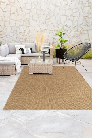 Tiora Tı001a Bej Jüt Halı Naturel Sisal Örme Hasır Modern Yıkanabilir Dayanıklı Tozu Yok