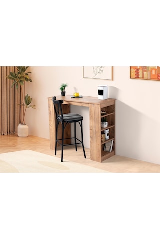 Vista Eylül Bar Raflı Mutfak Masa Takımı 50x120 001