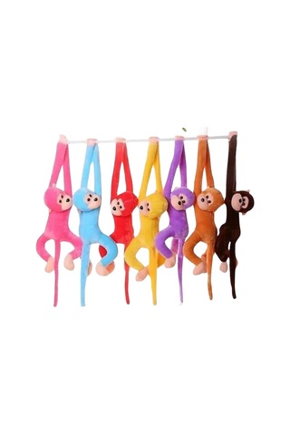 85 Cm Sarılan Maymun Peluş Oyuncak Peluş Maymun Turuncu