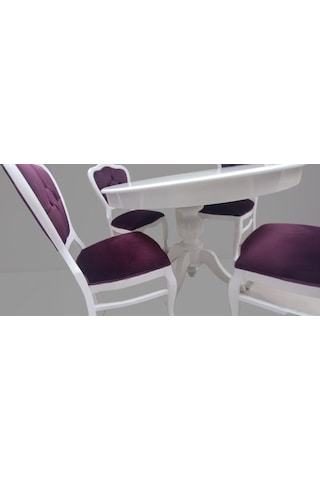 Masa Sandalye Takımı Ihlamur Baba Ayak Model Mdf Tabla 100 Cm Açıl El Yapımı