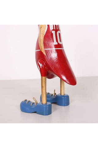 Basketçi Ördek El Oyması Teak Gövde 41x17x13 Cm