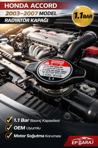 Honda Accord 2003-2007 Uyumlu Oem Radyatör Kapağı 1.1 Bar Kalite