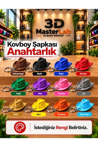 Kovboy Şapkası Figür Anahtarlık