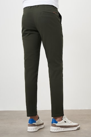 Morven Erkek Haki Yazlık Pileli Slim Fit Chino Pantolon Haki