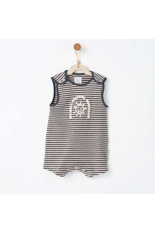 Andywawa Bebek Tulum Romper Bamboo Strıped Anw-ac26670 Gri