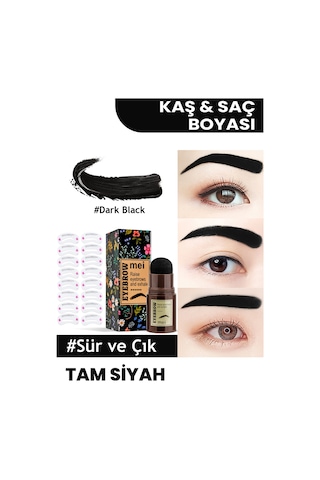Kaş Şekillendirici Ve Saç Dolgunlaştırıcı Set-suya Dayanıklı Yeniden Kullanılabilir Şablon Black Diğer