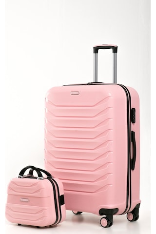 Yefa Pp Polipropilen Kırılmaz Büyük & Makyaj Boy 2'li Valiz Seti Pudra