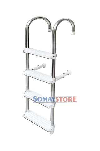 Tekne Katlanir Merdiven 4 Basamak Alüminyum 105CM