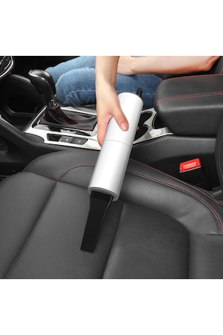 Qingmipy 120w Güçlü Emme, Kuru/ıslak Kullanım, Hepa Filtreli, Taşınabilir Araç Ve Ev Süpürgesi - Beyaz