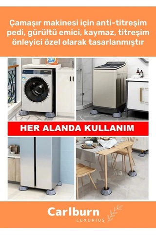 Özel Üretim Gürültü Engelleyici Titreşim Önleyici Kauçuk Çamaşır Bulaşık Makinesi 12 Adet Ayak Pedi