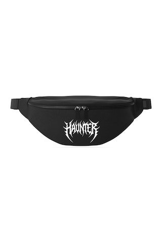 Haunter Reflektörlü Siyah Bel Çantası Model 001 3 Bölmeli Omuz Bel Çanta Spor Günlük Gym Drill Genç Siyah
