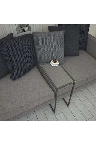 Callen Cam Yan Sehpa & Tekerlekli Cam Servis Sehpası Metal