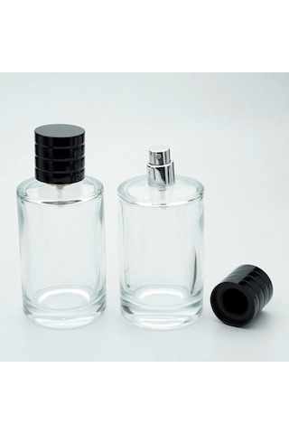 Parfüm Şişesi 100 Ml 2 Adet Uzun Silindir Modelkolay Kapama