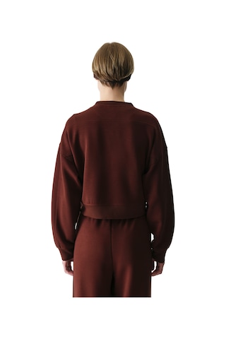 Penti Kahverengi Silky Feel Contrast Sweatshirt