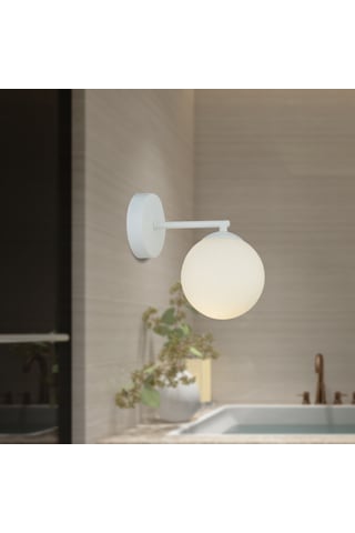 Elvin Beyaz Duvar Lambası Yatak Odası-Yatak Başı-Banyo İçin Modern Aplik Beyaz