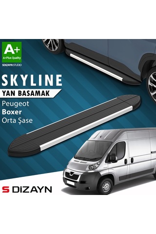 S-dizayn Peugeot Boxer 3 Orta Şase Skyline Aluminyum Yan Basamak 253 Cm 2006 Üzeri A+ Kalite