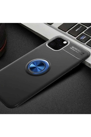 Apple Uyumlu iPhone 11 Pro Kılıf Zore Ravel Silikon Kapak Siyah-Mavi