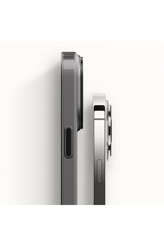 Apple Uyumlu iPhone 14 Kılıf Metal Kamera Çerçeveli Recci Glaze Serisi Kapak Siyah