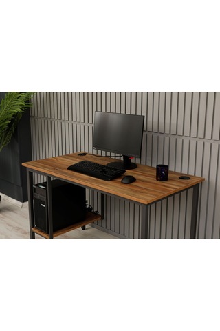 Sehpol Bilgisayar Masası Sağ Sol Yönlü Pc Kasa Raflı 125x65x75 Cm Antrasit Richmood